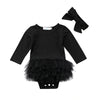 Baby Girl Black Romper Dress