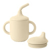 Two Lids Baby Silicone Straw Cup