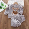 Flannel Fleece Child Baby Pajamas Set