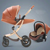 Leather Luxury Baby Carriage Stroller