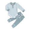 Newborn Baby Ribbed Knitted Long Sleeve Romper