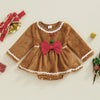 Newborn Baby Girls Gingerbread Romper Dress