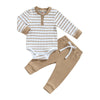 Newborn Baby Ribbed Knitted Long Sleeve Romper