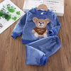 Flannel Fleece Child Baby Pajamas Set